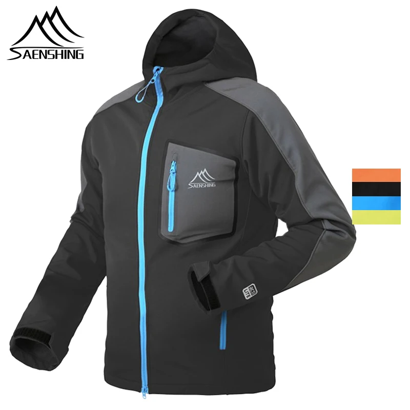 Outdoor Recreation SAENSHING Mens Waterproof Softshell Jacket Windproof
