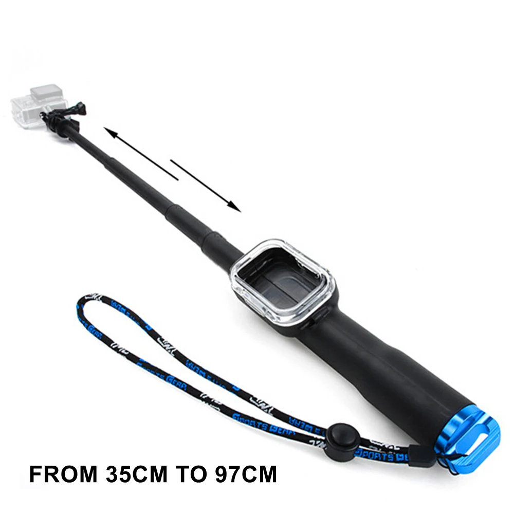 

38 Inch Portable Telescopic Metal Selfie Stick Extendable Monopod Photo Lever for Gopro Hero 7 6 5 4 3+ band WIFI Remote box