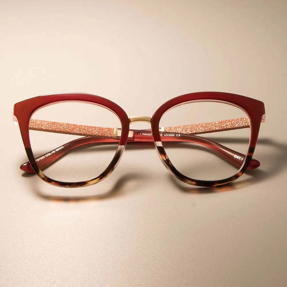 Блестящие ножки квадратные оправы для очков женские блестящие красные леопардовые оптические очки модные очки 45074