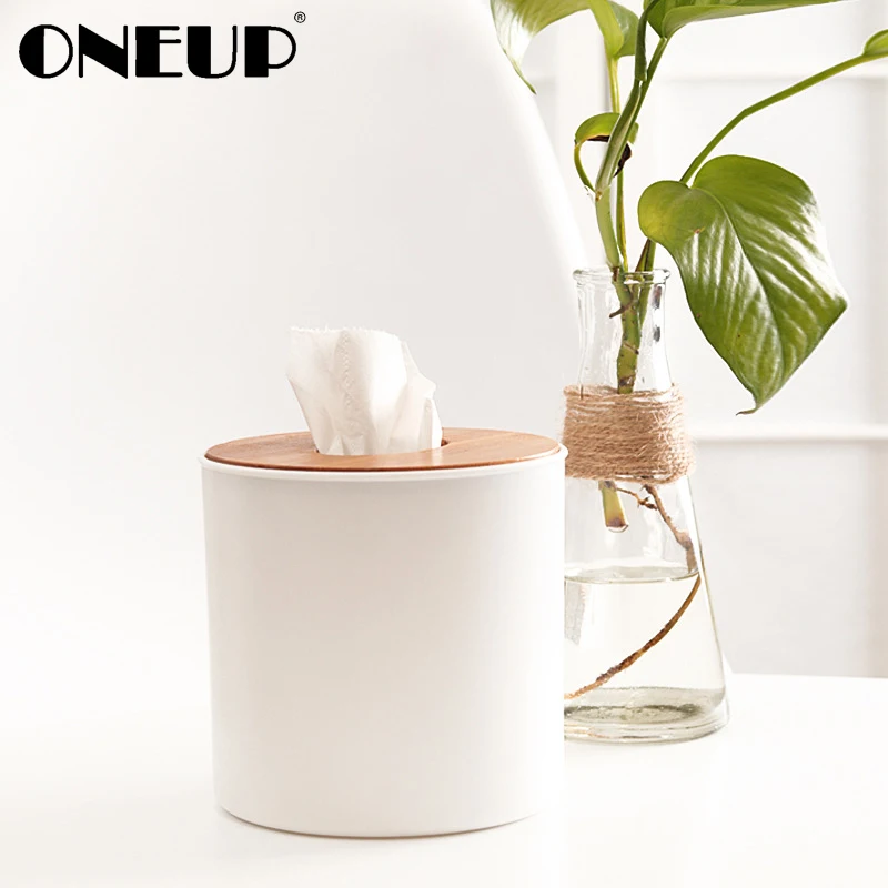 

ONEUP 4 Styles Removable Wooden Plastic Tissue Box Towel Napkin Tissue Holder Paper Dispenser Home Office Organizer Storage Box
