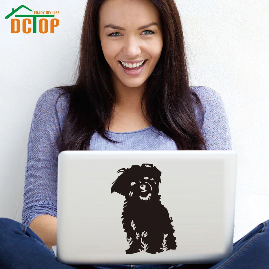 DCTOP Dog Pet Laptop Sticker Vinyl Art Design Removable Animal Wall