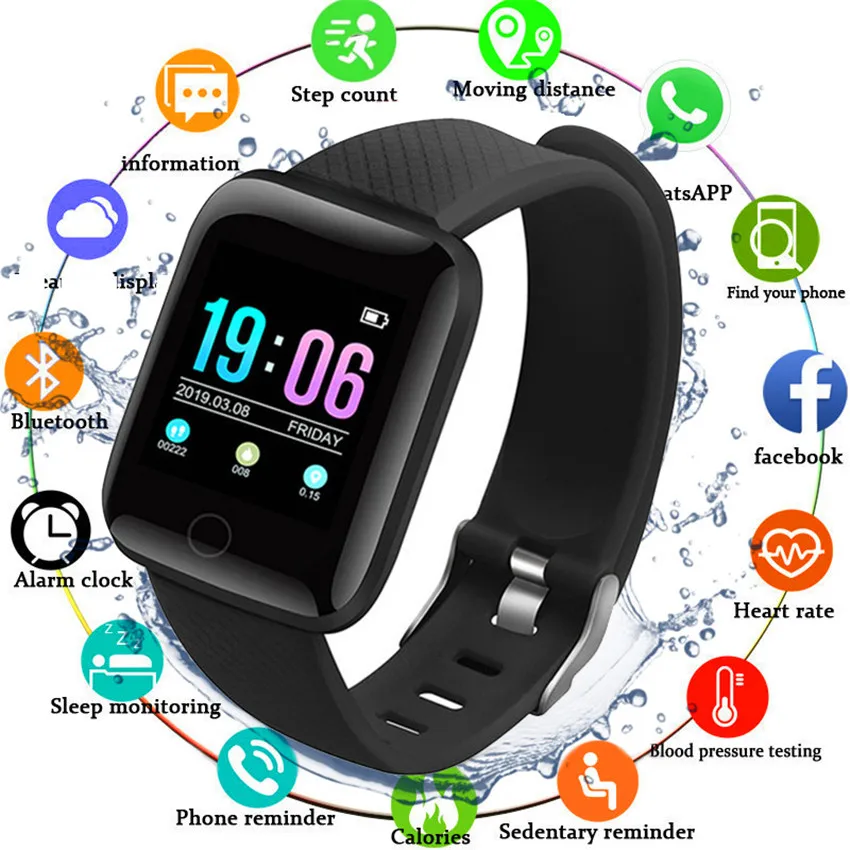 

Smart Wristband Heart Rate Monitor Smart Fitness Bracelet Blood Pressure Waterproof IP67 Fitness Tracker Watch For Women Men