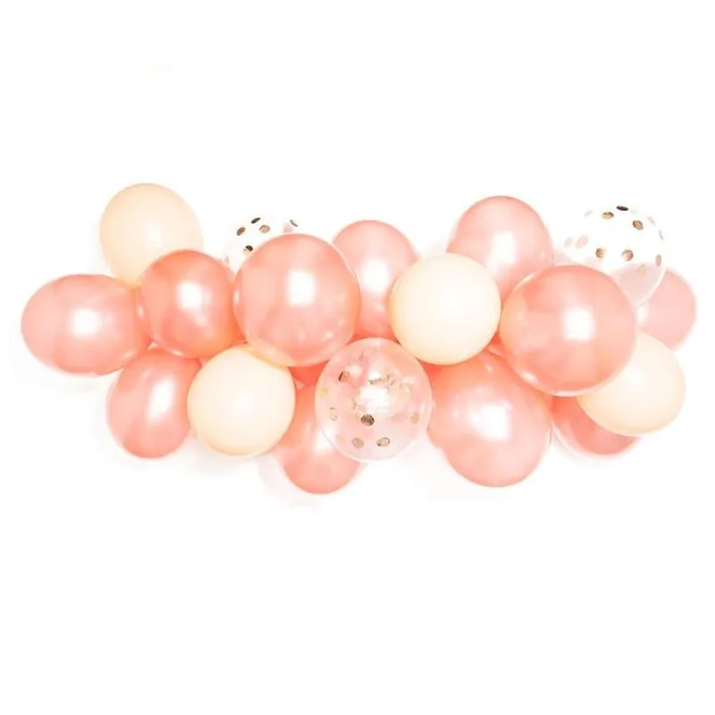 

35pcs DIY Balloons Garland Kit Rose Gold Peach Latex Balloon Blush Gold Confetti Balloons Wedding Engagement 21 Birthday Decor