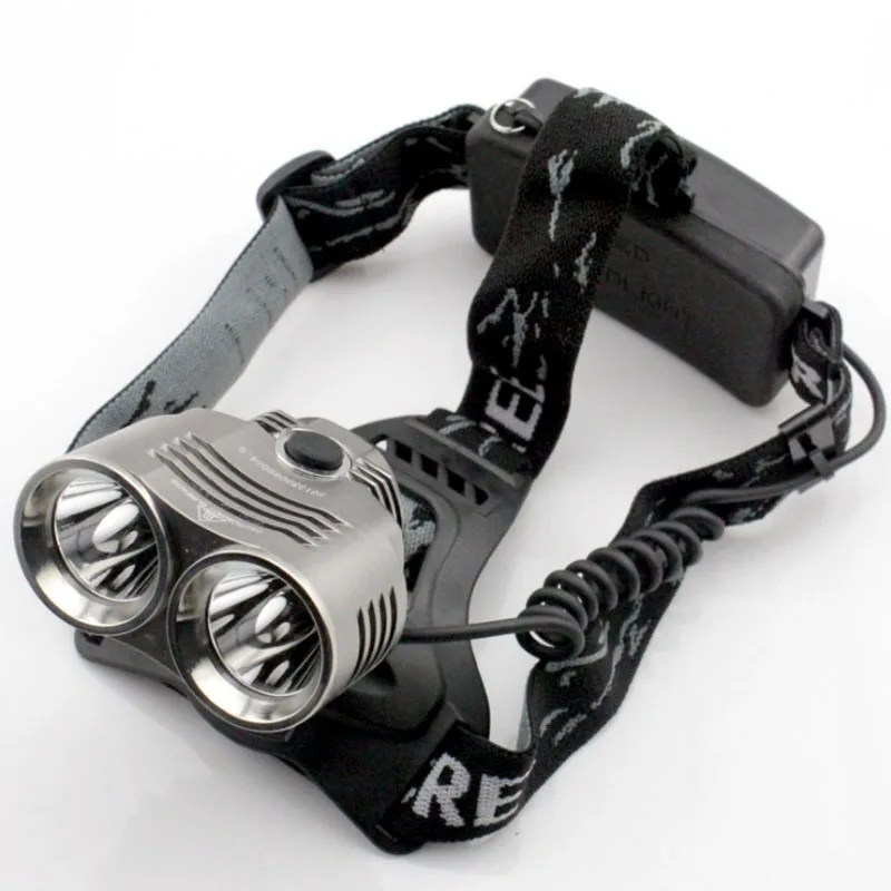 2 Mx l2 Fixed Focus Glare Headlights 2400lm Chargeable 3 mode Outdoor