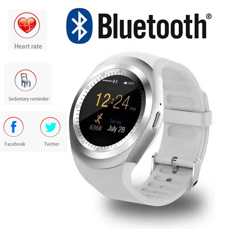 Bluetooth Smartwatch Y1s Смарт часы Поддержка Reloj Relogios 2G GSM SIM приложение синхронизация Mp3 для