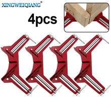 Braçadeira ângulo direito ângulo 90 graus, 4 unidades/estilo braçadeira quadro carpintaria diy vidro