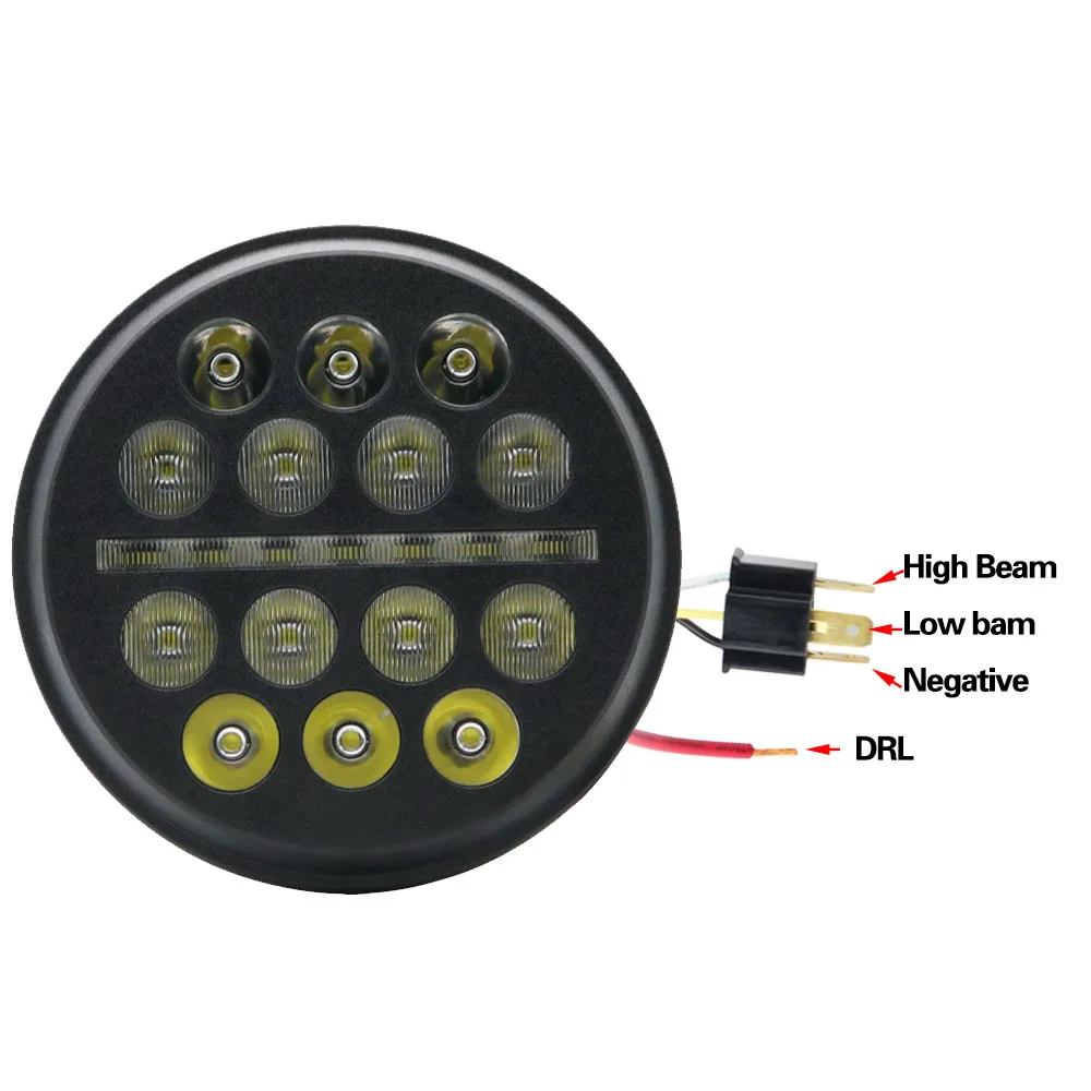 

5.75 moto LED Headlight DRL for Harley Davidson Motorcycle Headlamp Projector Driving Light 5 3/4 " For Harley Headlight