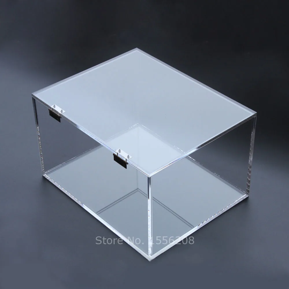 Decorative Acrylic Box Without Lid Clear Box Square Modern Display  Container Multi-Purpose For Office And Home