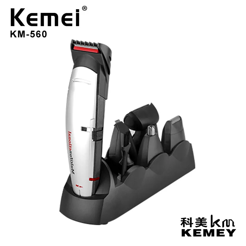 Электрическая машинка для стрижки волос Kemei 5 в 1 перезаряжаемая Бритва лобкового