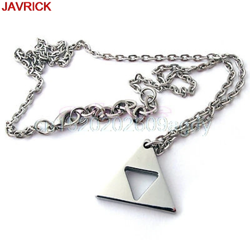

The Legend of Zelda Metal Necklace Triangle Magic Power Pendant Link Chain Fashion New colar kolye collier collares