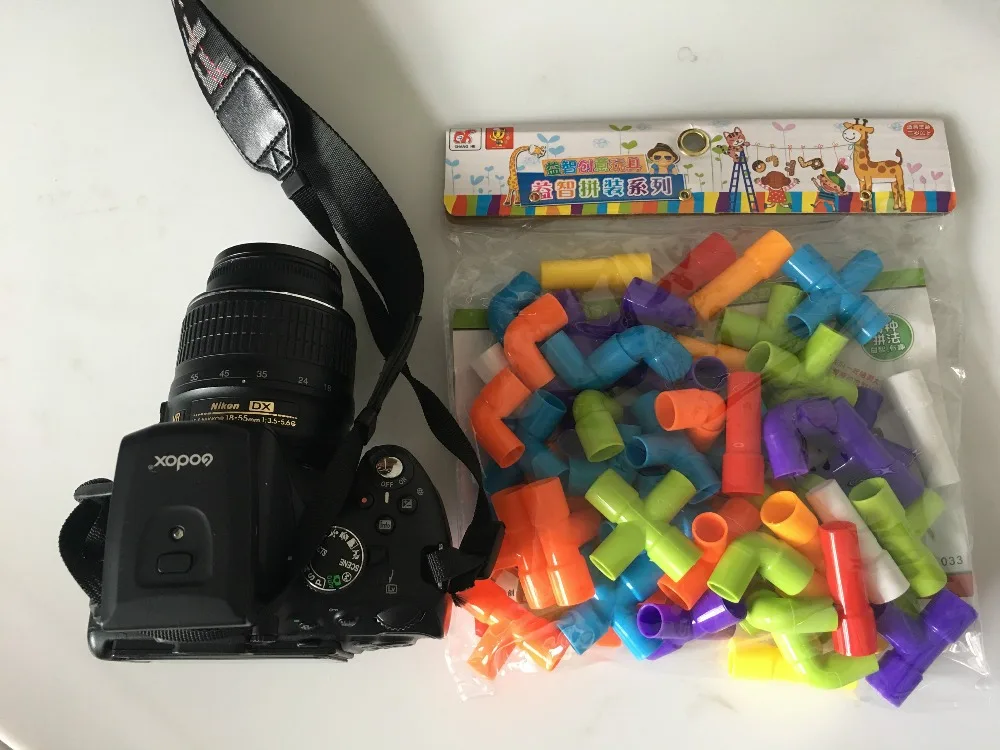 Пластиковые трубы мозаика строительный блок игрушки Детский сад головоломки игрушки DIY Красочные когнитивные цифры Anaimals мраморные