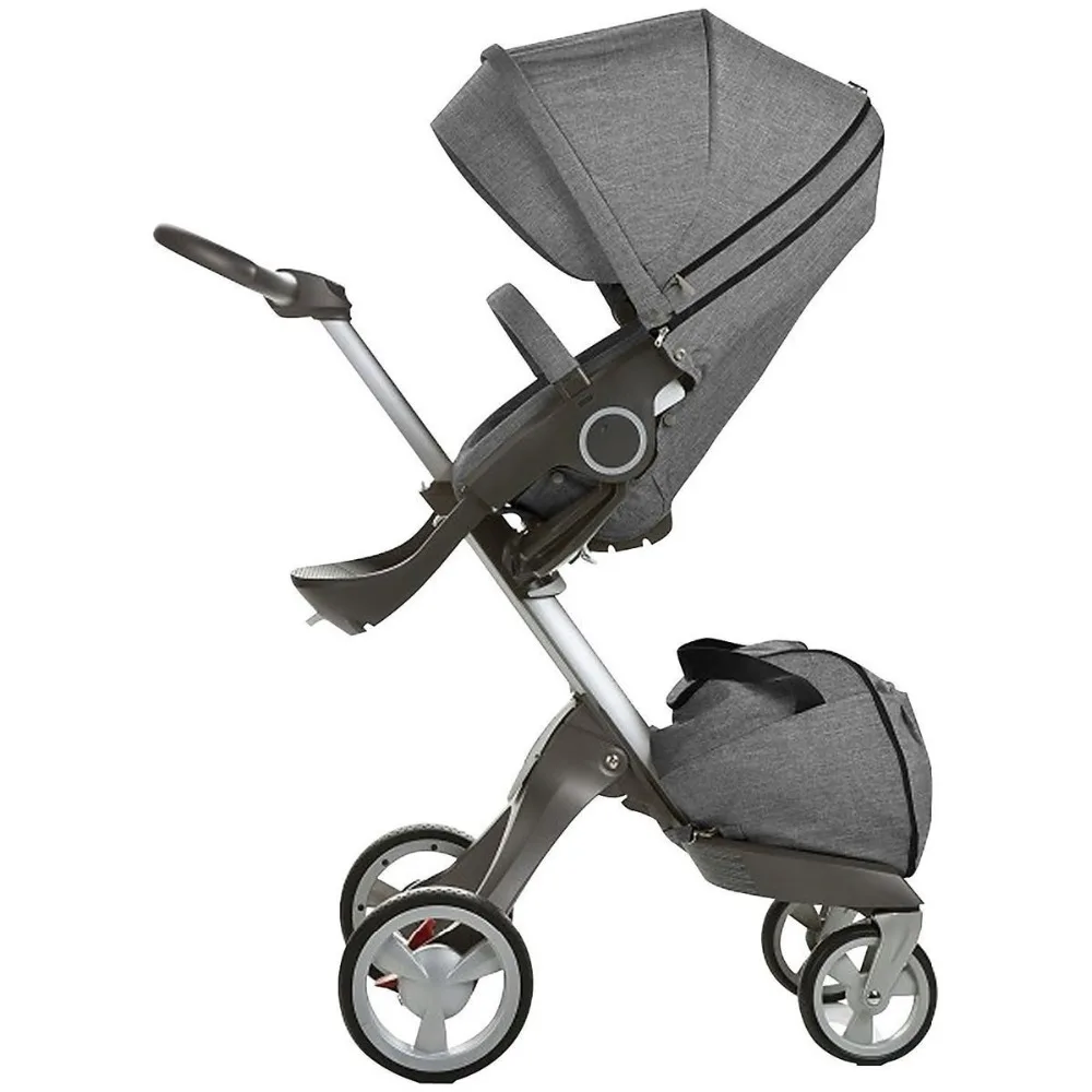 

European standard V4 V6 high landscape stroller hand baby stroller reclining can sit folded