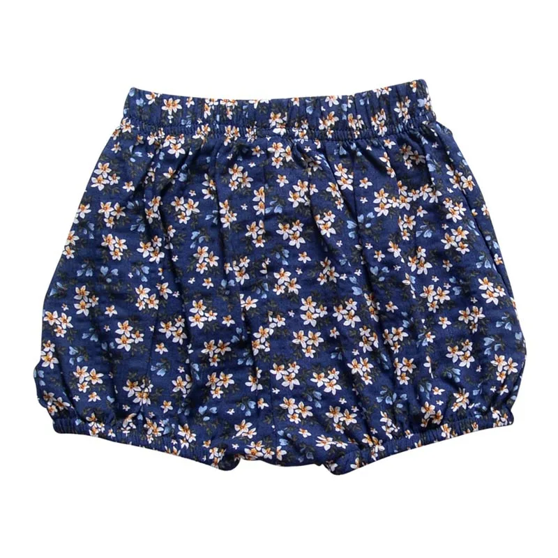 Новые летние детские штаны для маленьких девочек; хлопковые пляжные трусы с цветочным рисунком для малышей; PP брюки; штанишки для подгузников - Цвет: C