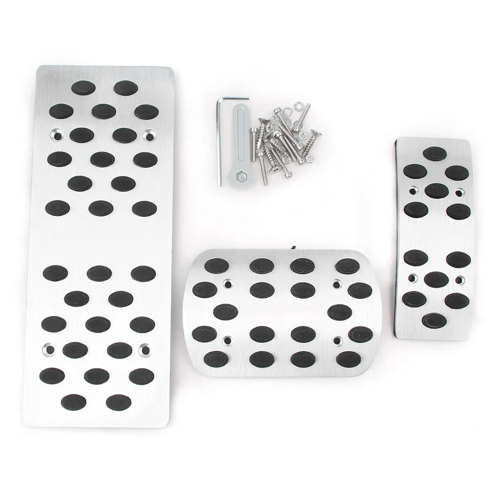 

AT Fuel Brake Footrest Pedal Pad for Toyota Corolla RAV4 Yaris Automatic Transmission Aluminum with logo