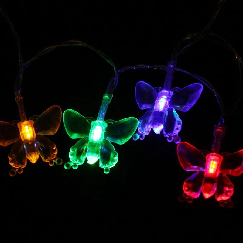 20 Butterfly Led String Fairy Lights Battery Operated Christmas lights For Party Wedding Holiday