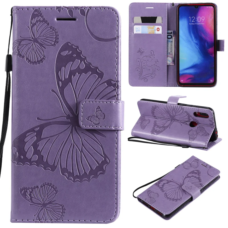 

Butterfly Wallet Case For Redmi Note 7 Pro 6 Pro 6A 4A 4X 5A Cover Flip TPU Leather Book For Xiaomi MI 9 SE A1 A2 8 Lite Cases