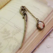 1 шт. винтажный текст цветок металлическая подвеска Закладка винтажные Ретро Зажимы для бумаги для детей подарок канцелярские принадлежности