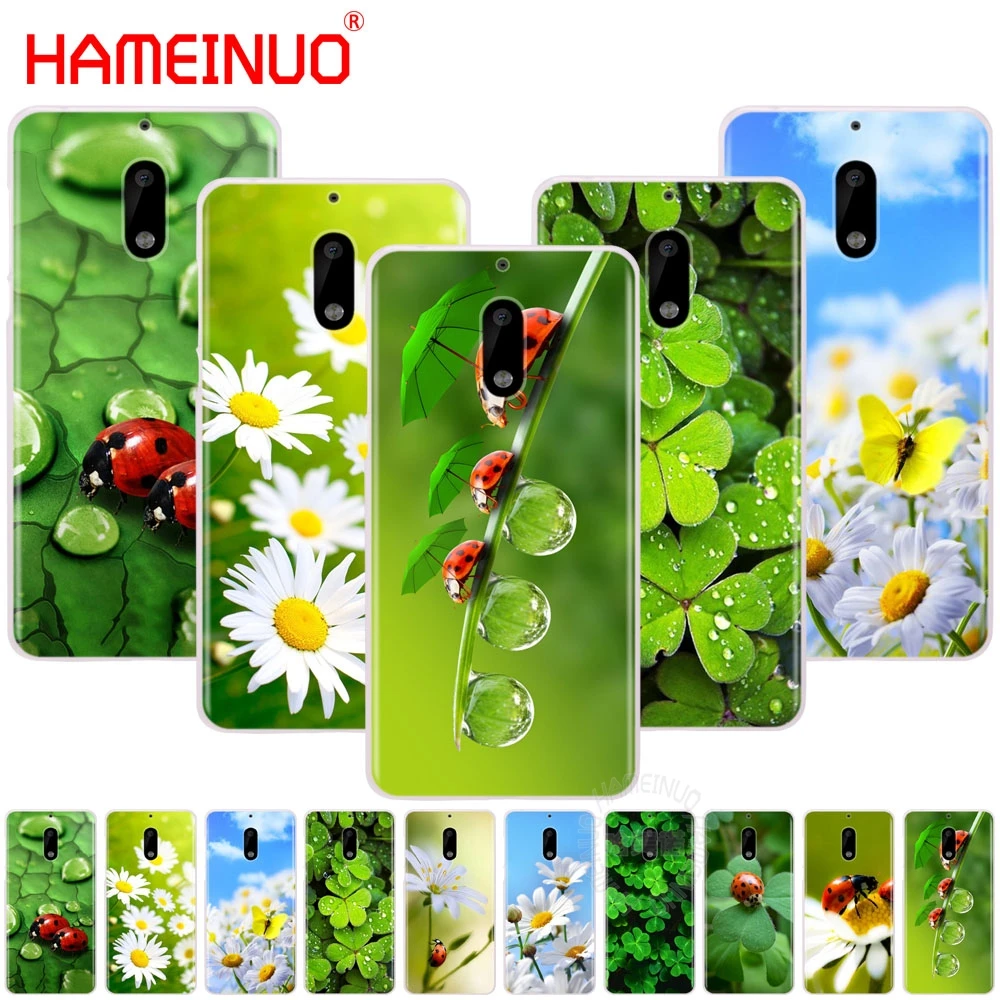 

HAMEINUO four leaf ladybug daisy cover phone case for Nokia 9 8 7 6 5 3 Lumia 630 640 640XL 2018
