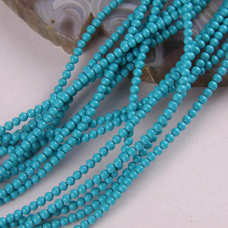 Круглые бусины Howlite 2 мм нитка 16 дюймов ювелирные изделия для изготовления
