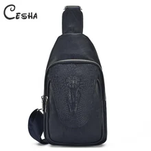 Модная мужская сумка аллигатора высокого качества из прочной искусственной кожи, сумка через плечо, большая емкость, деловая мужская сумка на грудь