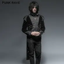 Панк рейв готический Уникальный Асимметричный ласточкин хвост для мужчин пальто Ретро Рок визуальный Kei стимпанк вечерние Черная куртка
