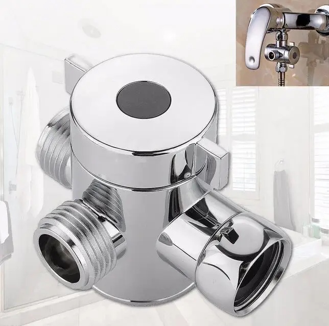 Bathroom Fixture Faucet Replacement Parts 1/2 Inch Three Way T-adapter Valve For Toilet Bidet Shower Head Diverter Valve Bathroom Fixture Faucet Replacement Parts 1/2 Inch Three Way T-adapter Valve For Toilet Bidet Shower Head Diverter Valve