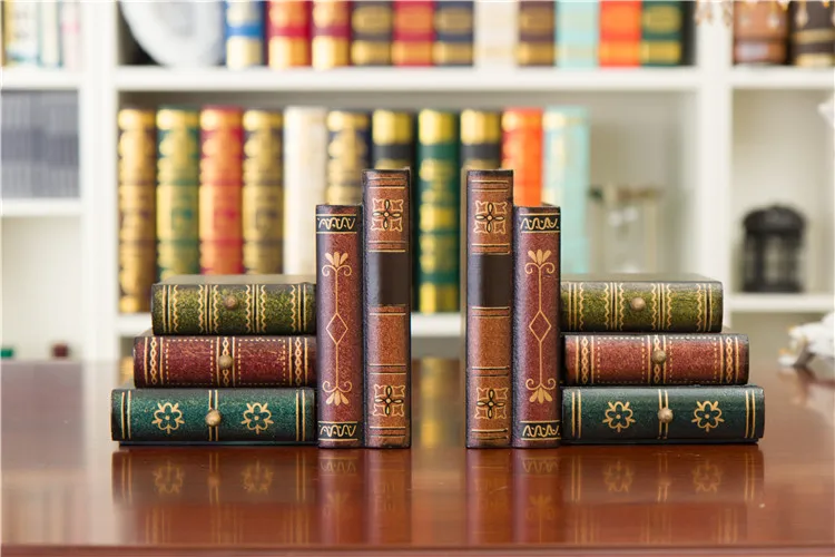 10 шт. в европейском стиле Старинная книга книжный шкаф для кабинета имитация