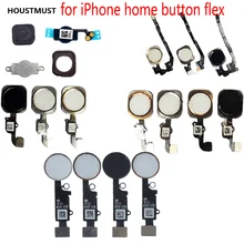 HOUSTMUST 1pcs Home Button with Flex Cable for iPhone 5 5C 5S 6 6Plus 6s plus