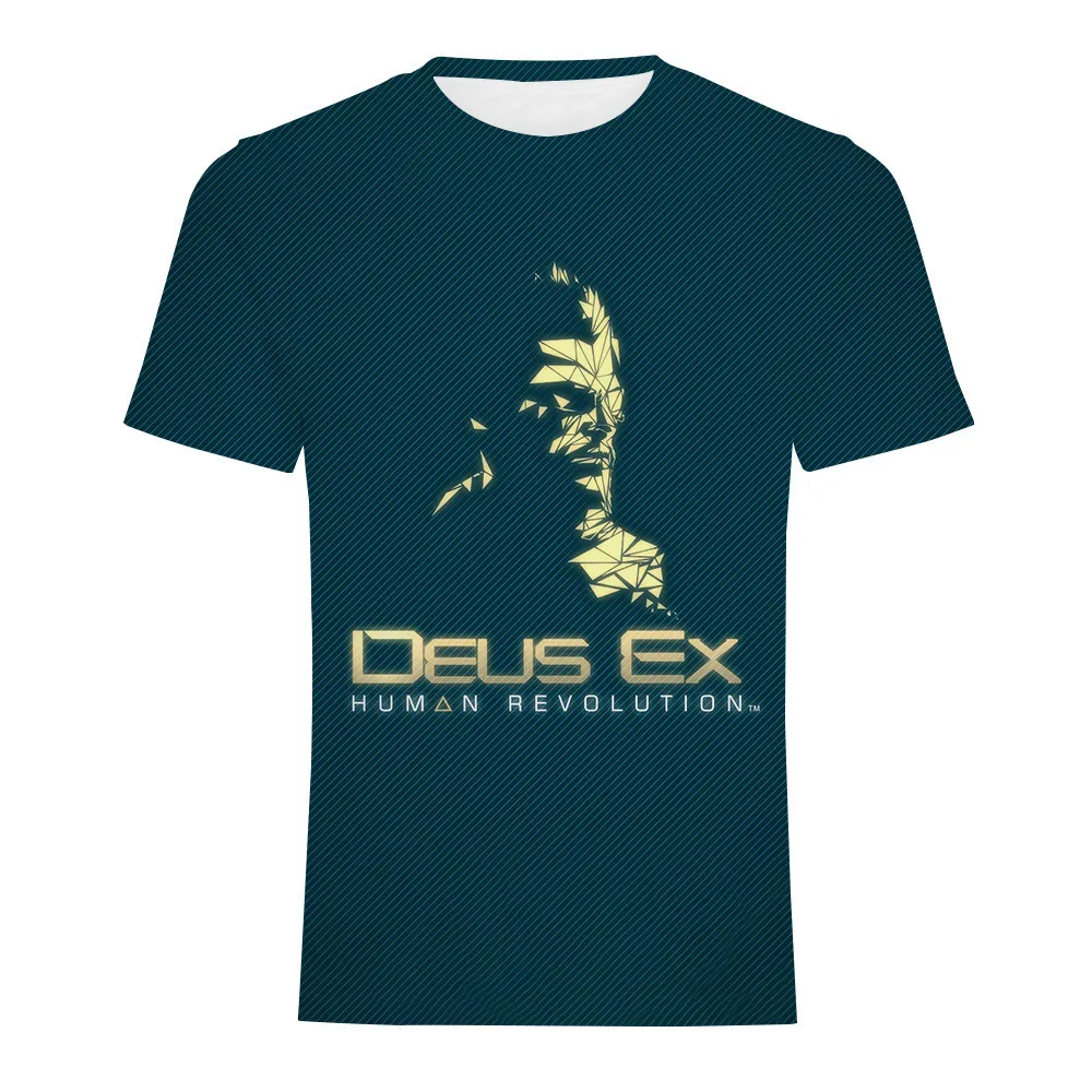 Модная забавная Мужская/Женская футболка мужская классическая Игра Deus Ex