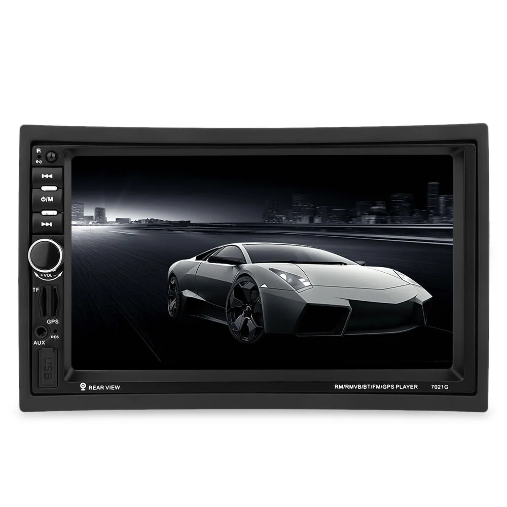 

7021G 2 Din Car Multimedia Player With GPS navigation 7'' HD Bluetooth Stereo Radio FM MP3 MP5 USB Touch Screen Auto Electronics