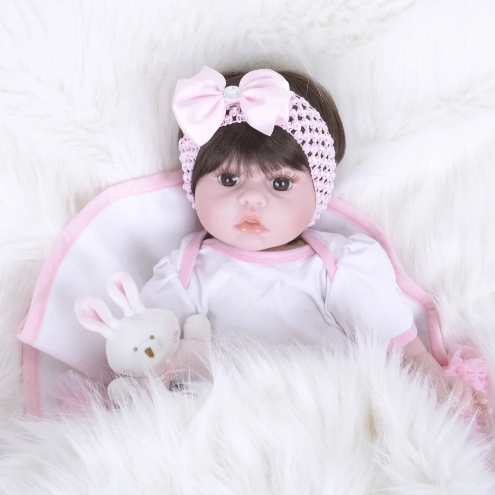 Reborn 55 см мягкий девиз тело Reborn Baby Doll игрушки большие куклы для девочек от 3 до 7 лет Детские куклы с тканью принцессы