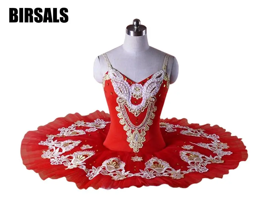 adult women professional ballet tutu white red ballet tutu platter classical pancake tutu swan lake  costumes girlsBT8935B