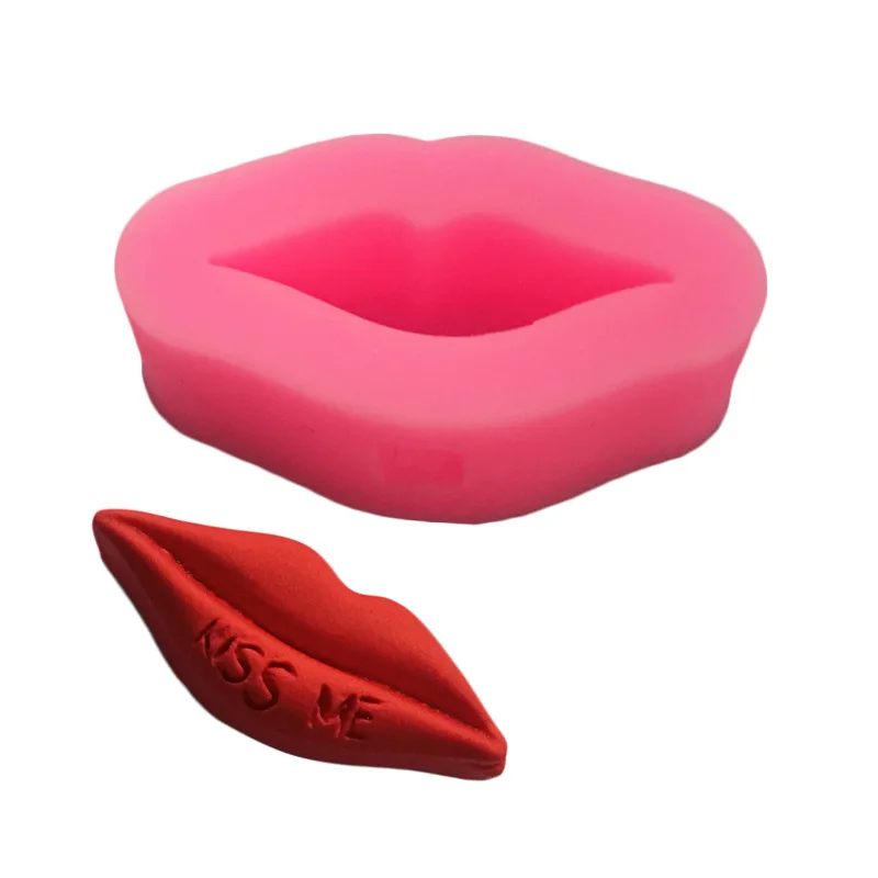 Aomily 3D Kiss Lips помадка силиконовая форма DIY свеча инструмент для поделок из сахара