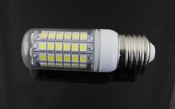 50 шт./лот 69leds SMD5050 E27 12 Вт Светодиодная лампа G9 220 В белый/теплый белый