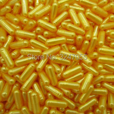 

Size 0# High Quality Gelatin Medicine Gold/Pearl White Empty Capsules, Seperated Various Powder Refillable Swallow Capsules