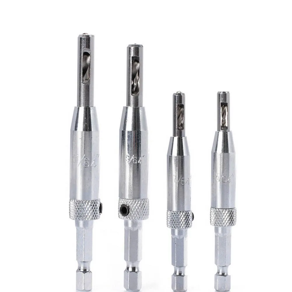

4 Pcs/Set Self Centering Hinge Drills Bit Set HSS Wood Hole Saw Hardware Tools QJ888