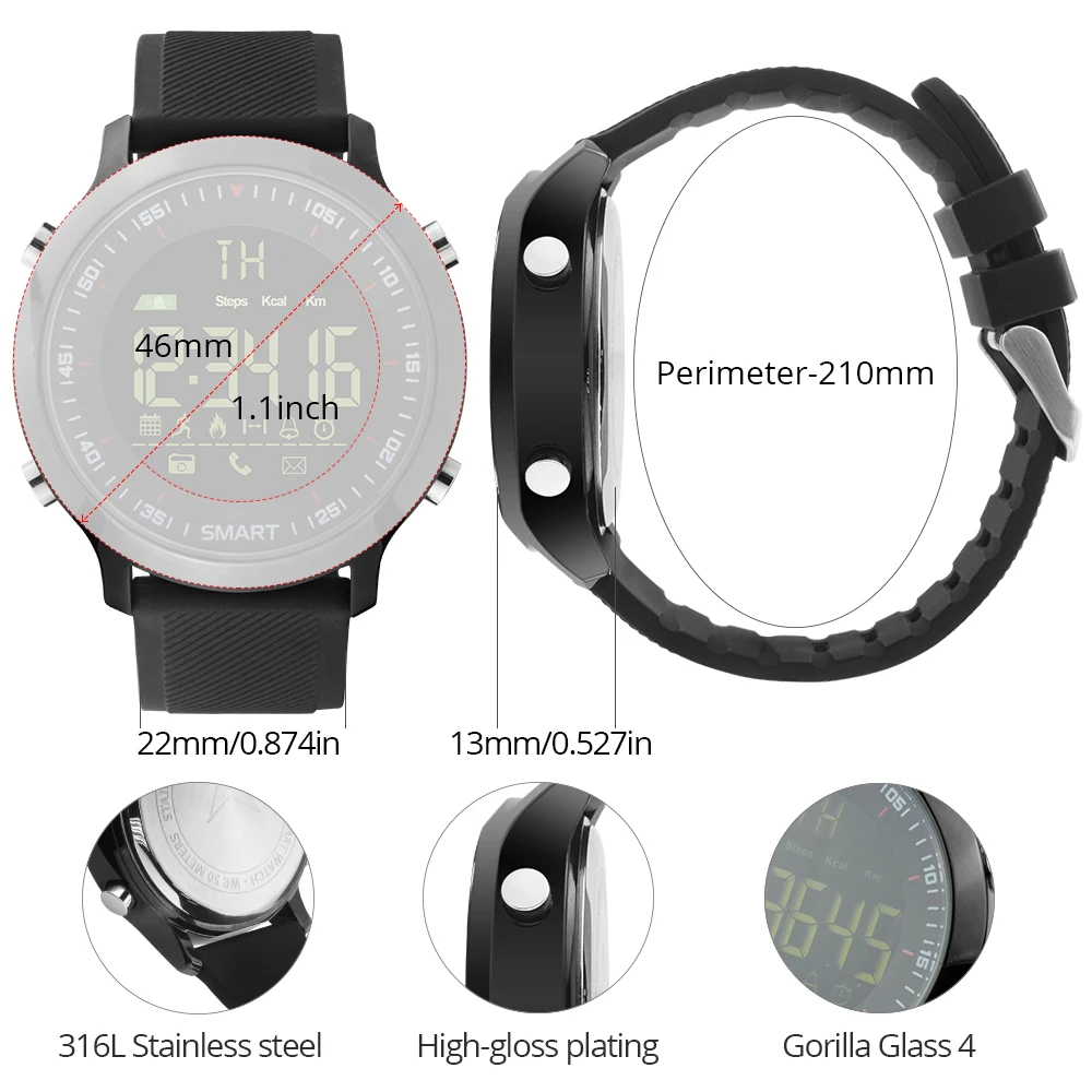ColMi Smart Watch Waterproof IP68 5ATM Passometer Message Reminder Ultra-long Standby Xwatch Outdoor Swimming Sport Smartwatch