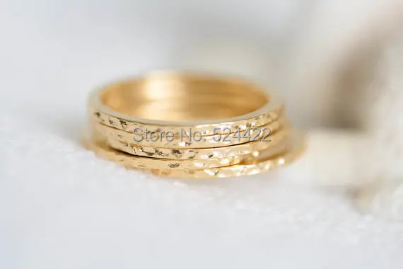 

Min 1PC Simple gold/rose-Gold color simple circle stackable rings JZ075