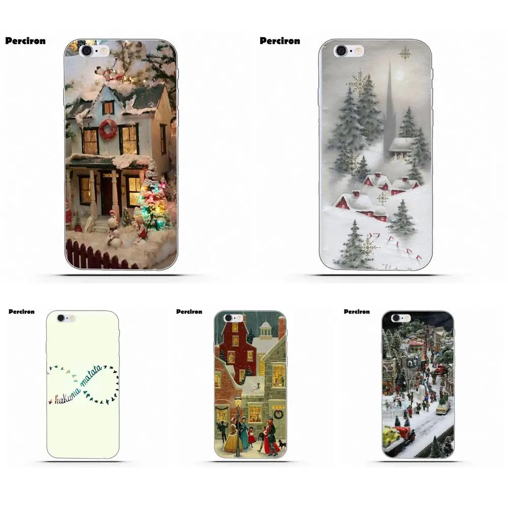 

Vintage Christmas Village TPU Hot Selling For Huawei P7 P8 P9 P10 P20 P30 Lite Mini Plus Pro 2017 2018 2019