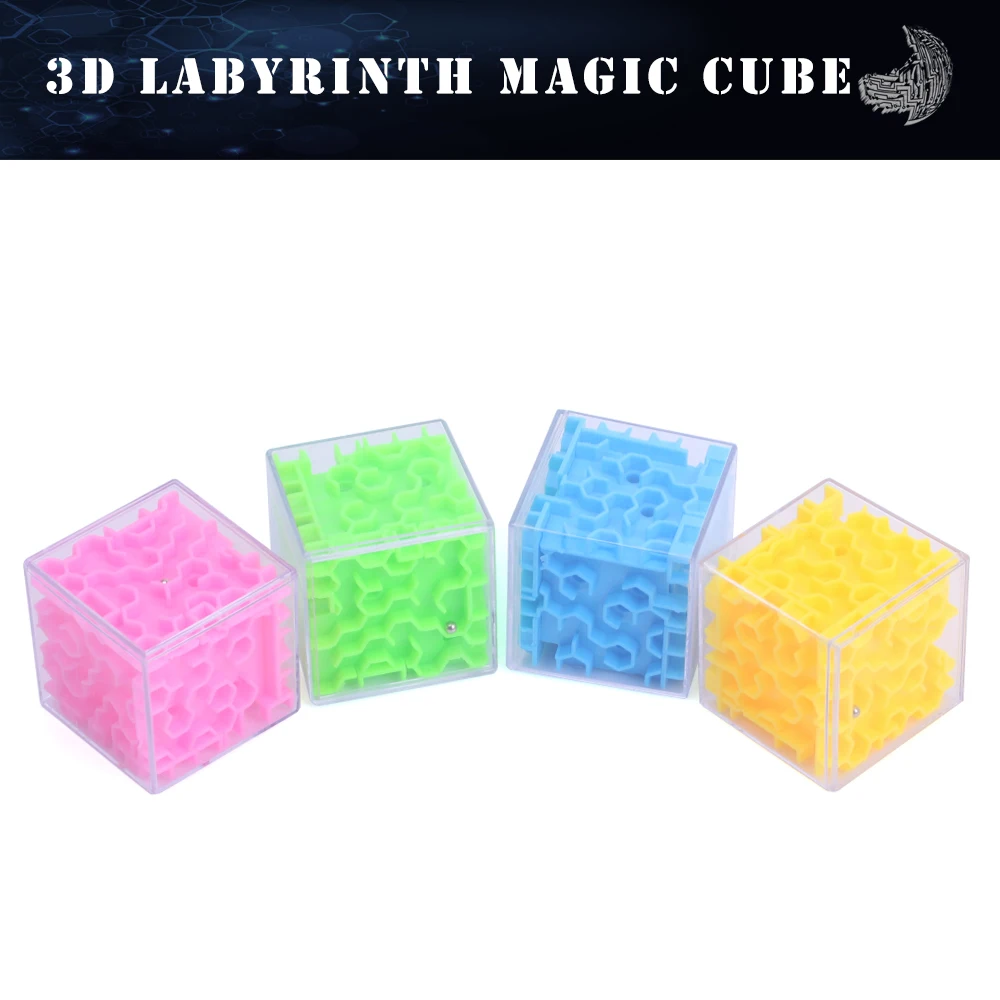 

Plastic Magical 3d Maze Magic Cube Labyrinth Rolling Toys For Kids Children Puzzle Maze Ball Game KIds Educational Toy