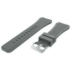 Silicone Sports Strap 22mm - Versatile Smartwatch Band Replacement for 22mm (Grey)