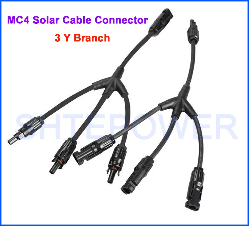 

1Pairs MC4 4y 3y 2y MC4 Connector Y branch M/M/F and F/F/M , mc4y Solar Panel Cable Branch Connect series parallel connection