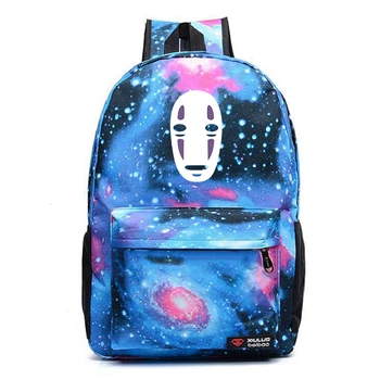 

High Quality Classic Spirited Away Backpack No Face Man Children Boys Girls School Book Bags Fashion Popular Pattern Rucksack