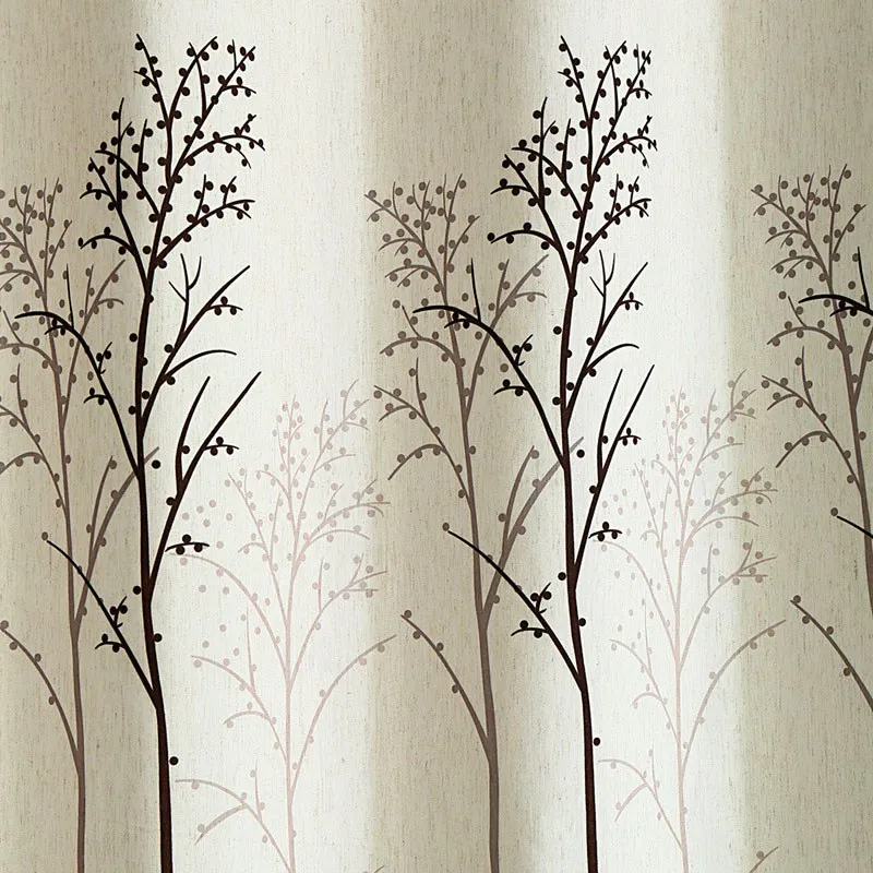 

Hot Sale Tree Pattern Modern Curtain Cloth Voile Tulle Fresh Fashionable Curtain Drape Living Room Curtains for Bedroom rideaux