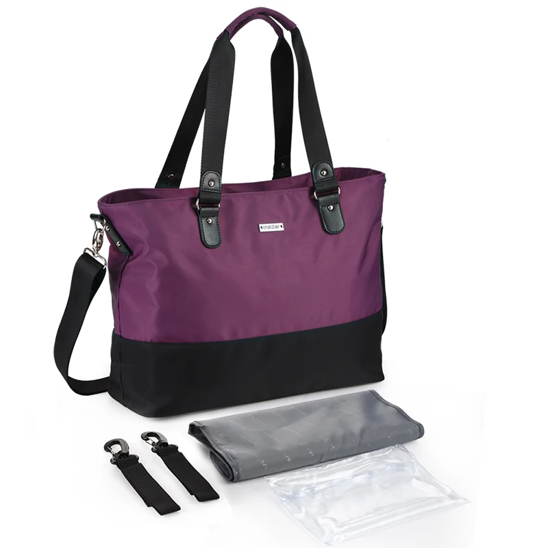 Insular Mummy материя подгузник сумка бренд большой емкости непромокаемая сумка для подгузников Дизайнерская Дорожная сумка для ребенка для ухода пеленки сумки - Цвет: Purple