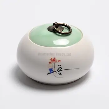 

White Porcelain Tea Cans Caddy Ceramic Tea Set Canister Spice Jar Storage Bottle for Puer/Pu'erh/white/black/green/Oolong tea