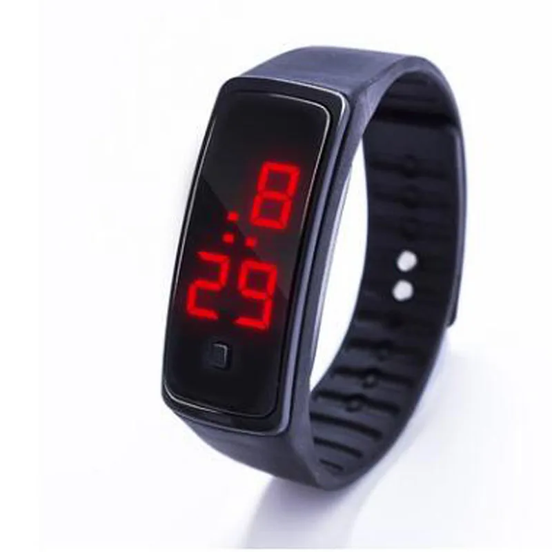 2018 светодио дный модные силиконовые светодиодный винтажные часы браслет Наручные часы для мужчин дамы детские часы Wo для мужчин s цифровые