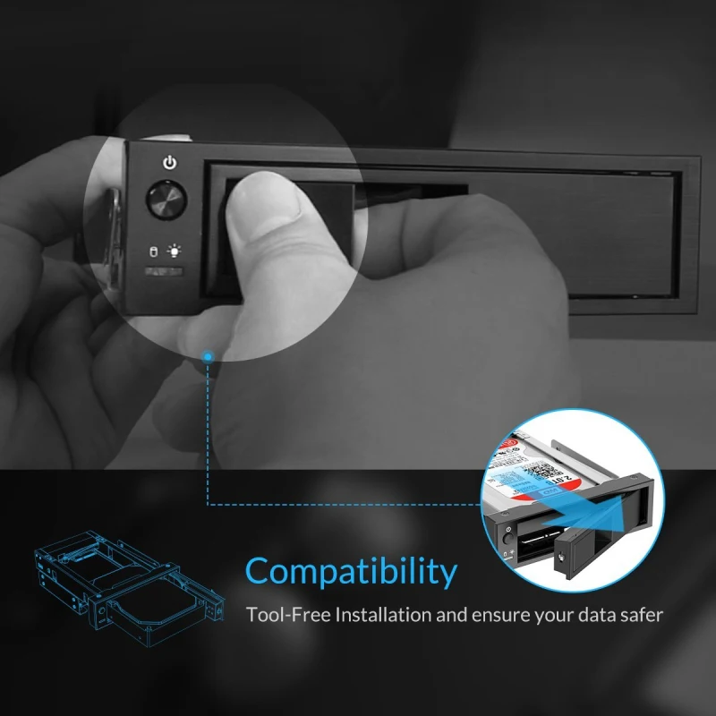  ORICO CD-ROM Space internal 3.5 inch SATA3.0 HDD Frame Mobile Rack Internal HDD Case Support UASP P