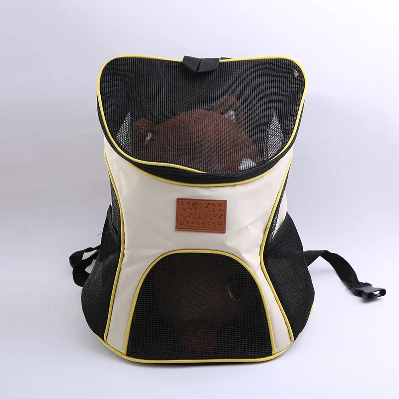 На открытом воздухе сумка для путешествий для домашних животных собак сумка, рюкзак головка собака Передняя сумка новая на два плеча Портативный путешествия рюкзак из сетчатого материала