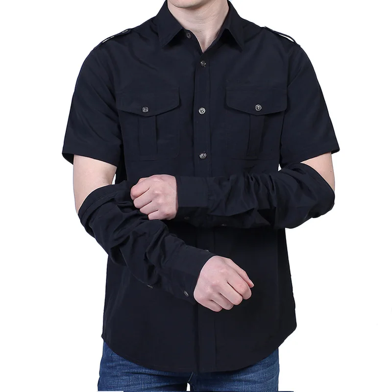 Removable Nylon Breathable Quick Dry Outdoor Hiking Shirt